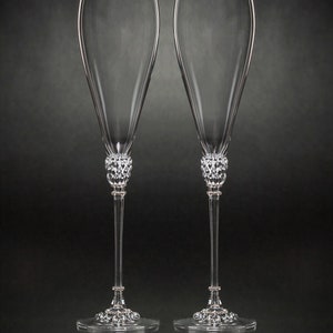 Wedding Flutes & Serving Set- Silver-407