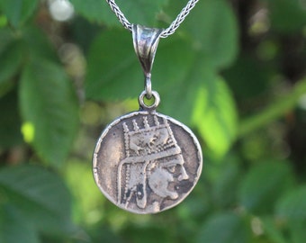 Collier pendentif chaîne médaillon en argent sterling pour homme, collier pour homme Tigran Mets, bijoux en argent 925 pour homme, cadeau pour Arménien