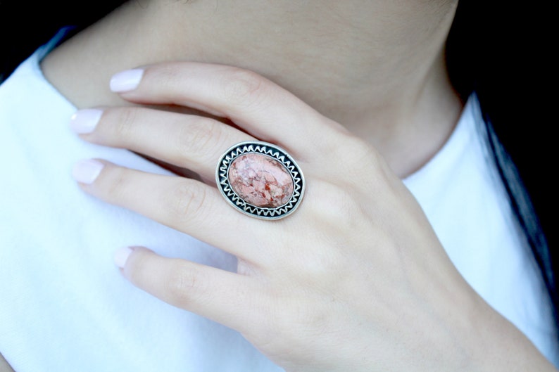 Sunny Silver Healing Gemstones Agate Jewelry Agate Cabochon Plume Mexican Agate Sterling Silver Ring Earrings Agate Stone Jewelry