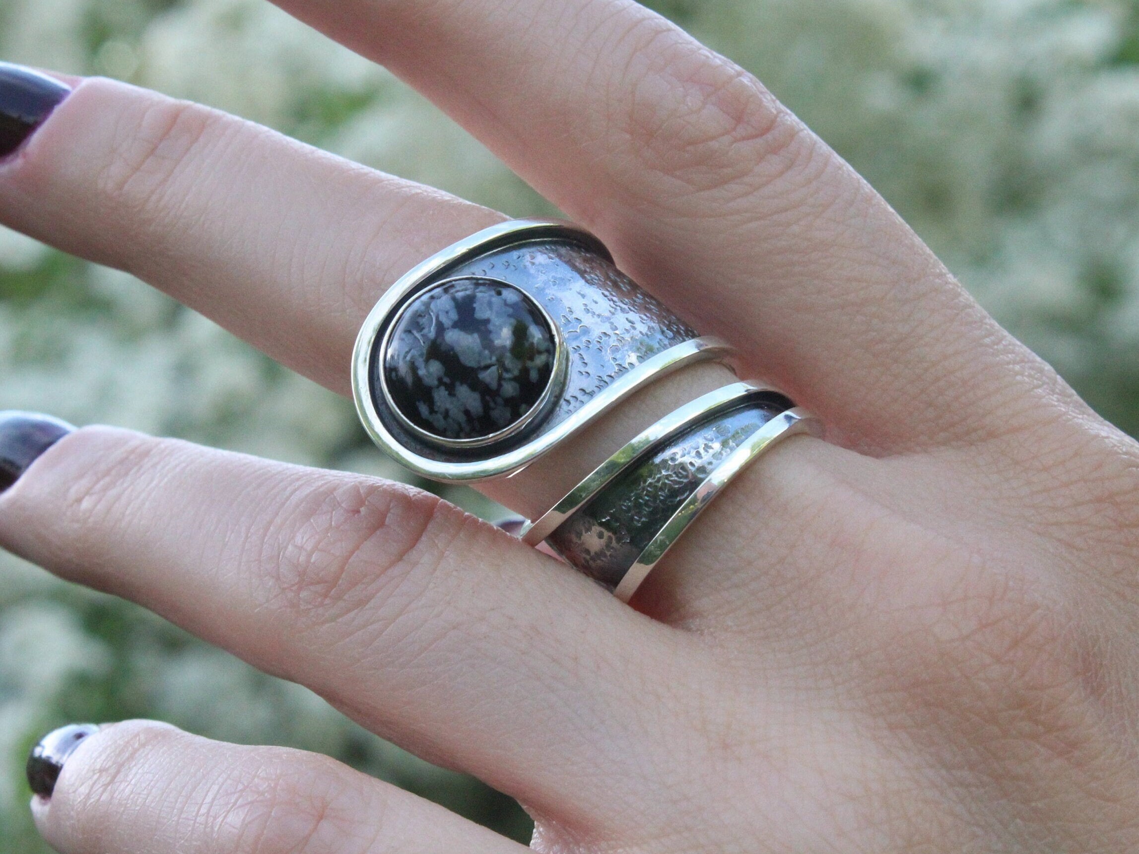 Obsidian ring cheap