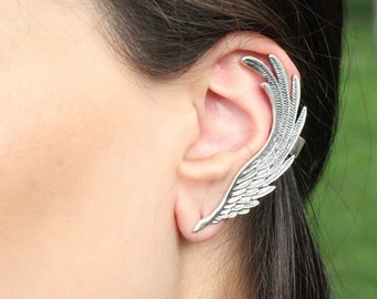 Cuff Sterling Silver Earring Helix Cartilage Angel Wing Climbers Jackets, Single Dragon Armenian Jewelry