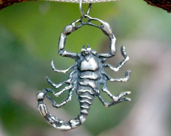 Sterling Silver Scorpion Necklace - Exotic silver Mens And Womens Jewelry, Silver Scorpion Pendant, Sharp legs Necklace, Armenian Silver