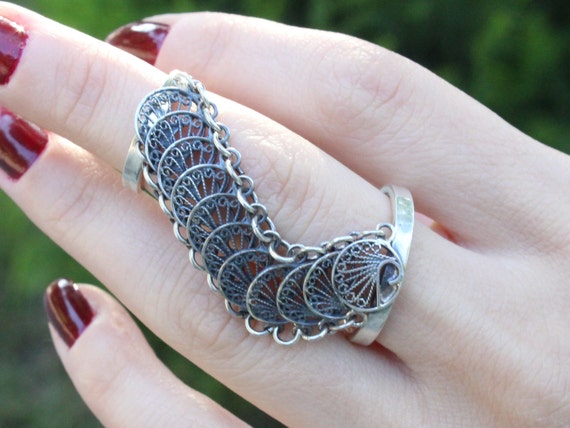 Sterling silver grunge rings deals