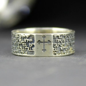 Ring With A Prayer Our Father - Armenian Religious Silver Ring, Armenian Gift, Unisex Ring, Gift For Him And Her