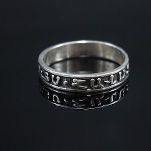 Sterling Silver Ring Bless And Save - Armenian Religious Silver Ring, Armenian Gift, Unisex Ring, Gift For Him And Her