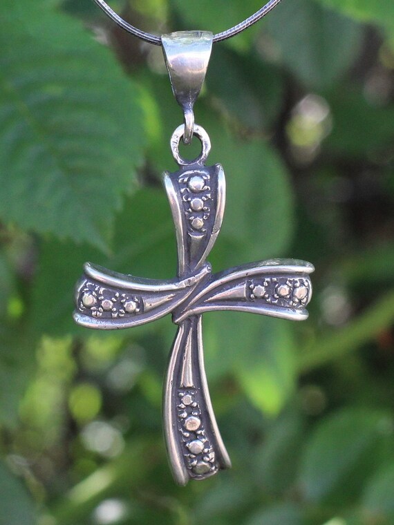 Buy Art Deco Modern Cross Pendant Necklace Sterling Silver Charm