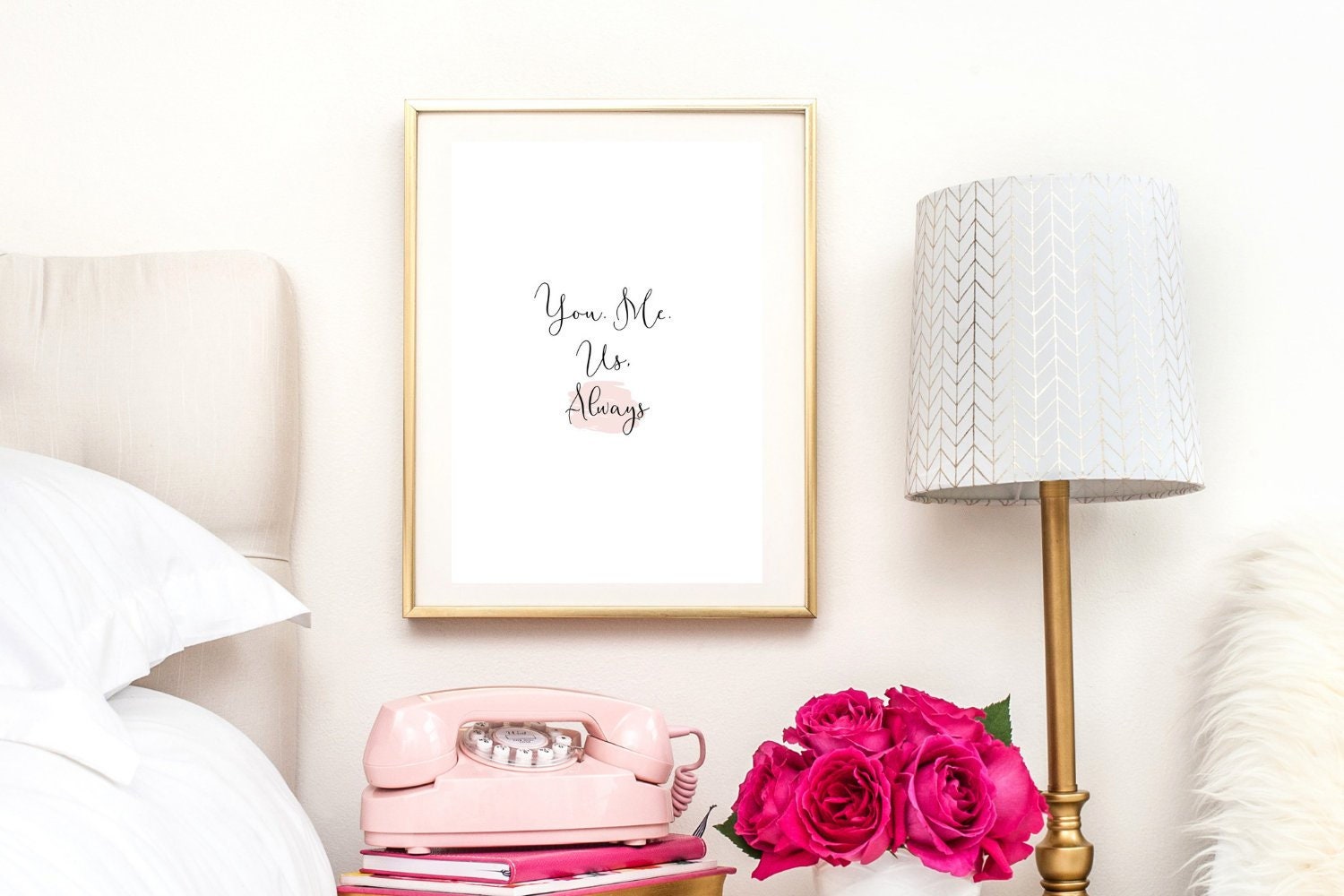 Above Bed Decor / Girly Wall Art Gorgeous master bedroom | Etsy