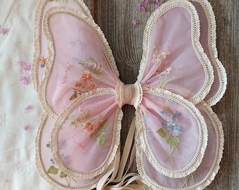 pink wings, wings, flower fairy wings, butterfly costume for kids, costume wings, birthday butterfly, fairy wings, tinkerbell wings