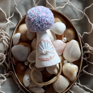 Pearl Partyhat, Party Hat, Party Hat With Embroidery, Mini Party Hat, White Birthday Hat, First Birthday Hat, 2nd Birthday Hat