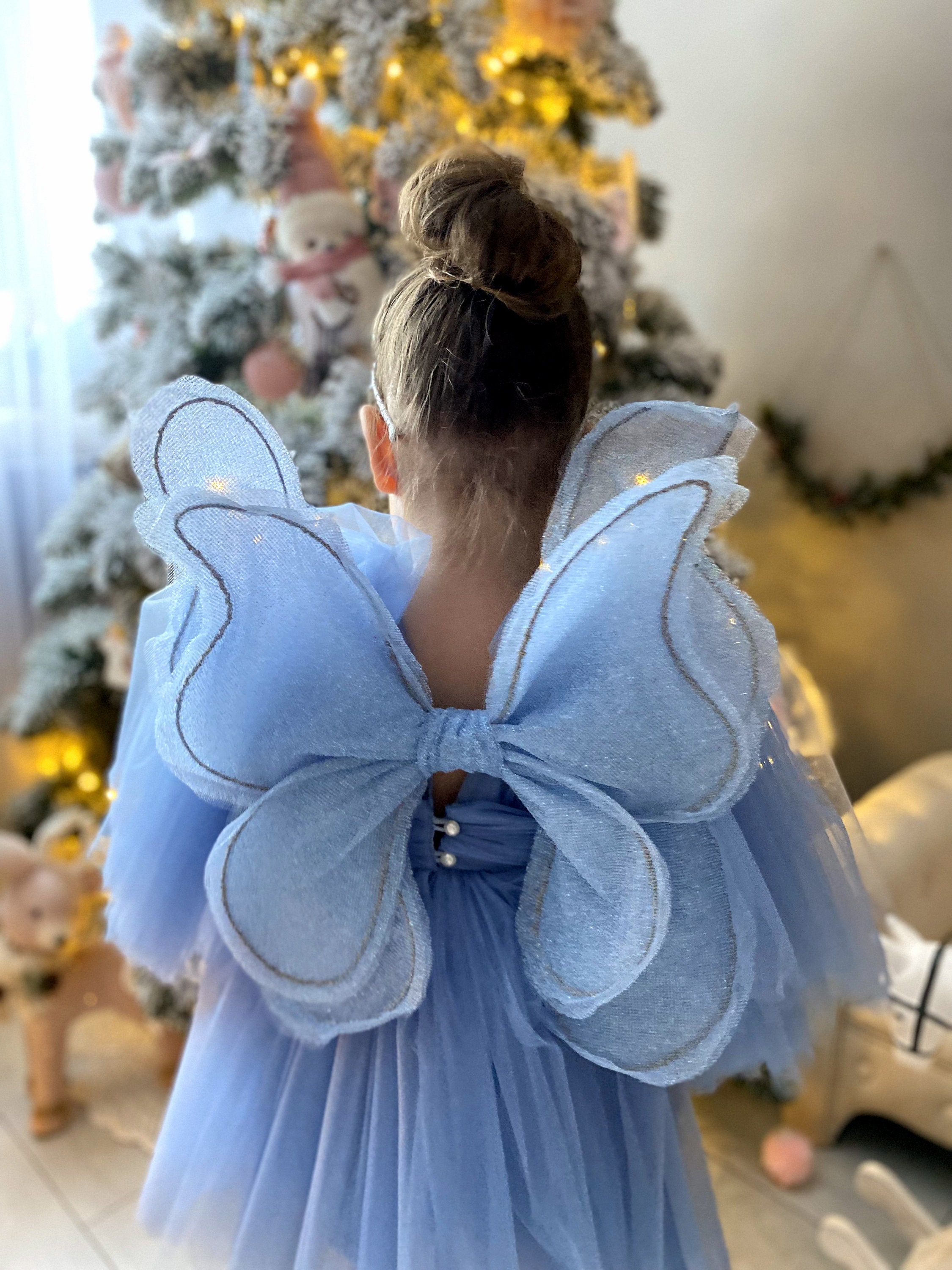 Glitter Wings fairy Wings Butterfly Costume for Child Costume Wings Butterfly for Birthday Flower Girl Etsy