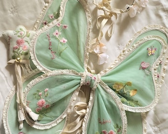 green wings, wings, flower fairy wings, butterfly costume for kids, costume wings, birthday butterfly, fairy wings, tinkerbell wings