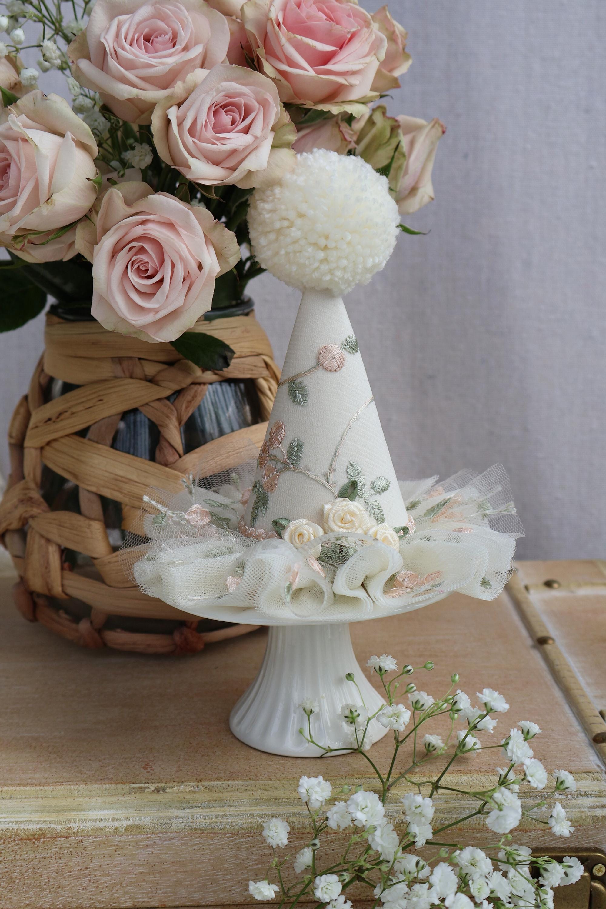 Party Hat, Party Hat With Flowers, Party Hat With Embroidery, Mini