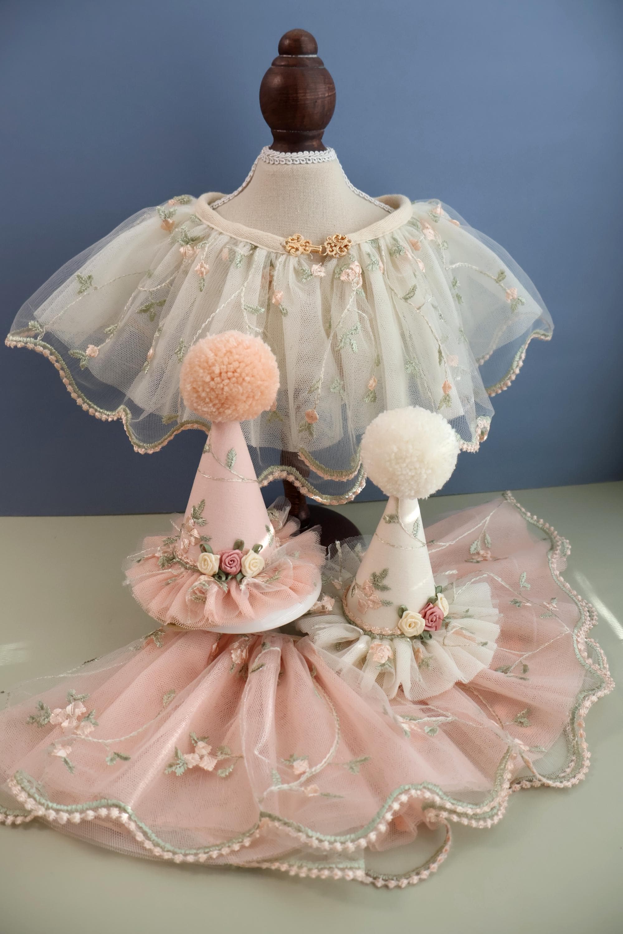 Party Hat, Party Hat With Flowers, Party Hat With Embroidery, Mini