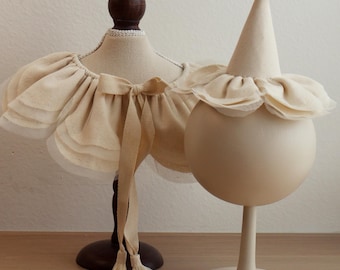 Party hat, Cotton Party Hat, Flowers Party Hat, Birthday Hat, First Birthday Hat, Birthday set, Party cape
