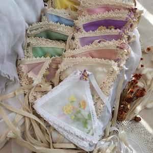 Flowers Embroidery Garland, Tulle Bunting Banner, Nursery and Kids Room Decor, Baby Shower Girl Boy Gift image 19