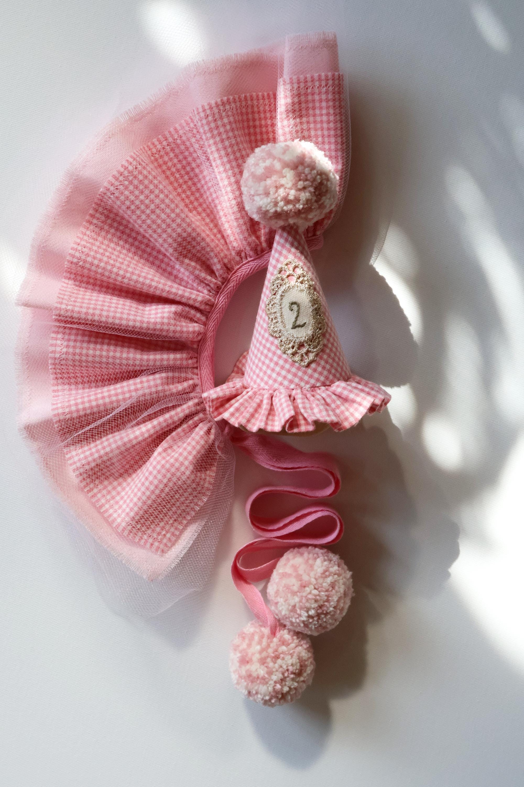 KruhitkaLove /Party Hat (Pink) バースデーに！ Retro daisy groovy