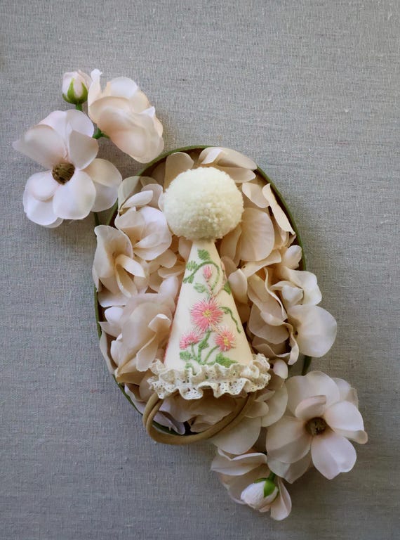 Party Hat, Party Hat With Flowers, Party Hat With Embroidery