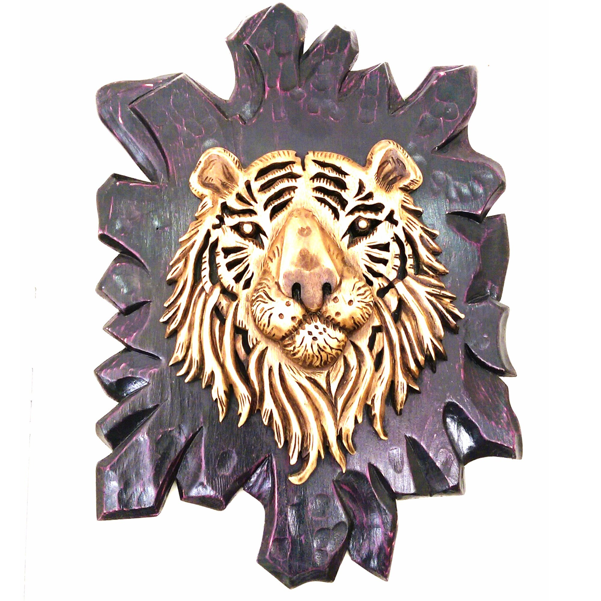Tigre en Bois Sculpté