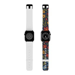 Floral Watch Band for Apple Watch, Vibrant Accessory, Personalized Gift, Ideal for Women, Stylish & Functional