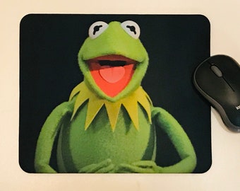 Mouse Pad Mat desktop laptop office Kermit Frog handmade ornamental