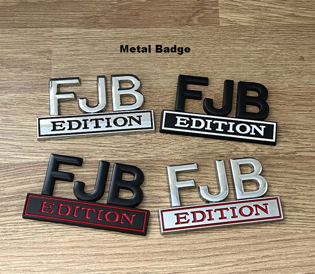 Panel Badge Bumper Sticker FJB Edition Metallic Decal Emblem 3D Etsy