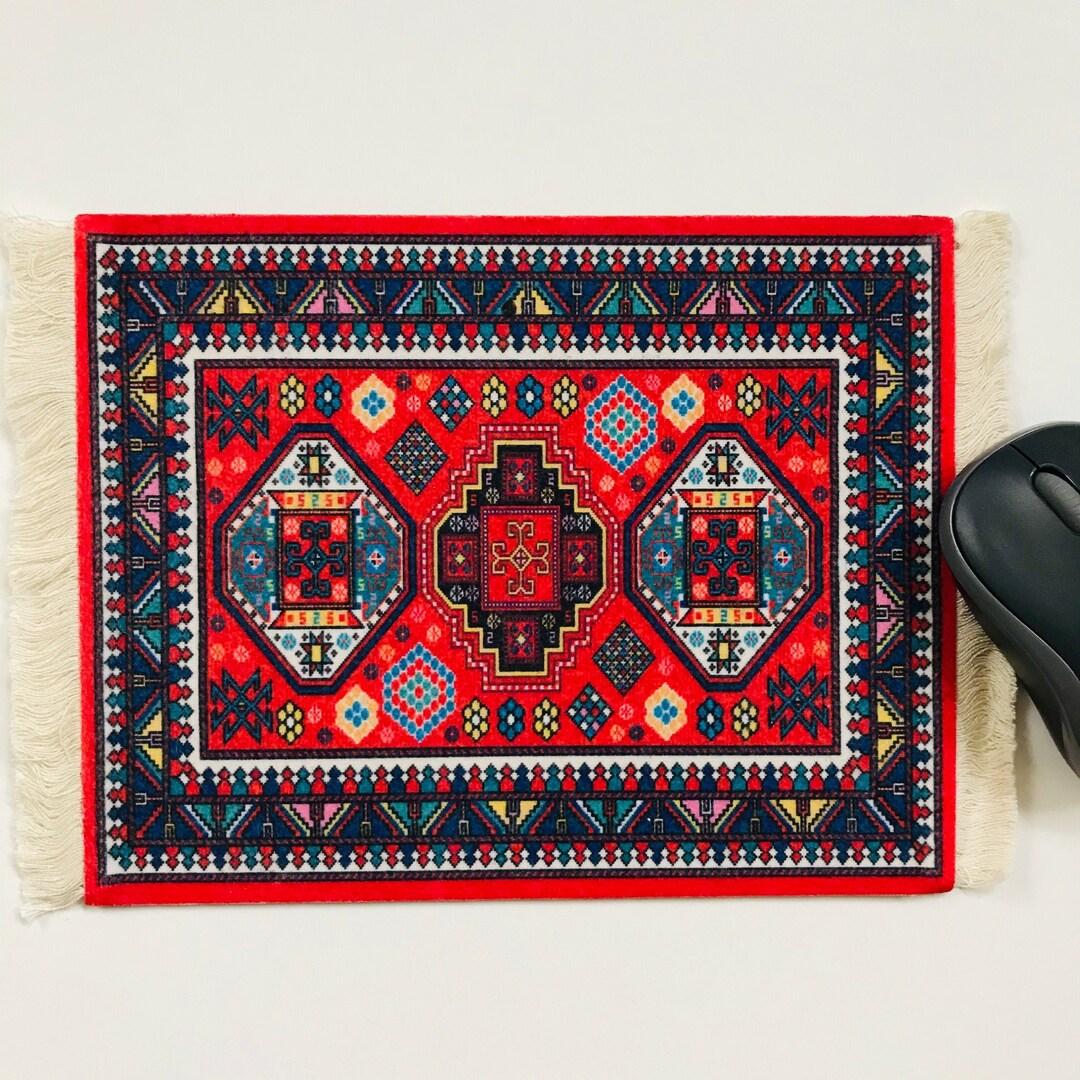Persian Rug Mouse Pad Mat Desktop Laptop Office Handmade D 46 Etsy