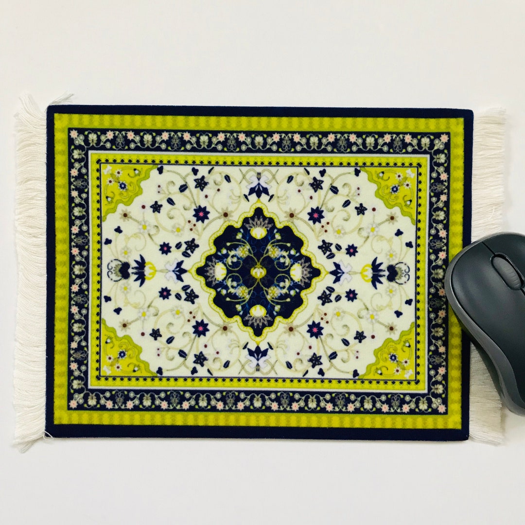 Persian Rug Mouse Pad Mat Desktop Laptop Ornamental Office D Etsy