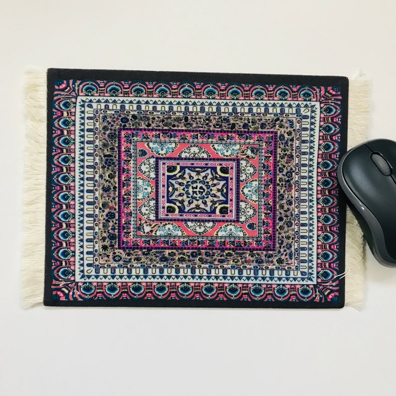 Persian Rug Mouse Pad Mat Desktop Laptop Office Ornamental Etsy