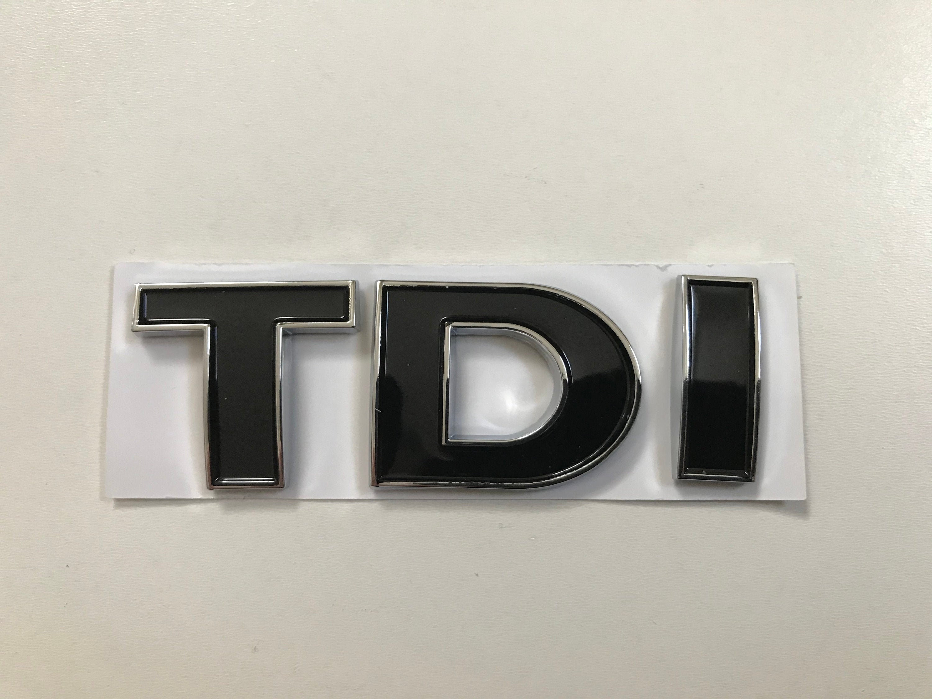 emblème autocollant Chromé TDI logo original universel adhésif 