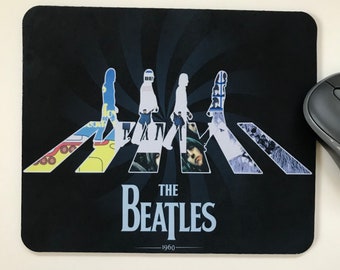 Mouse Pad Mat Desktop Laptop Office Beatles 1960 Handmade