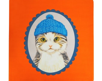 Kissenhülle Beanie Katze Design