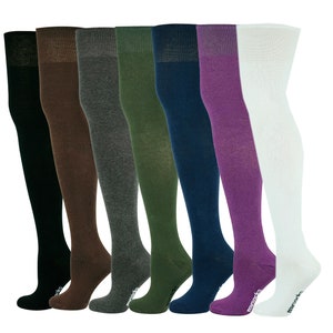 Mysocks Unisex Over The Knee Plain Every Day Colour Socks 画像 1