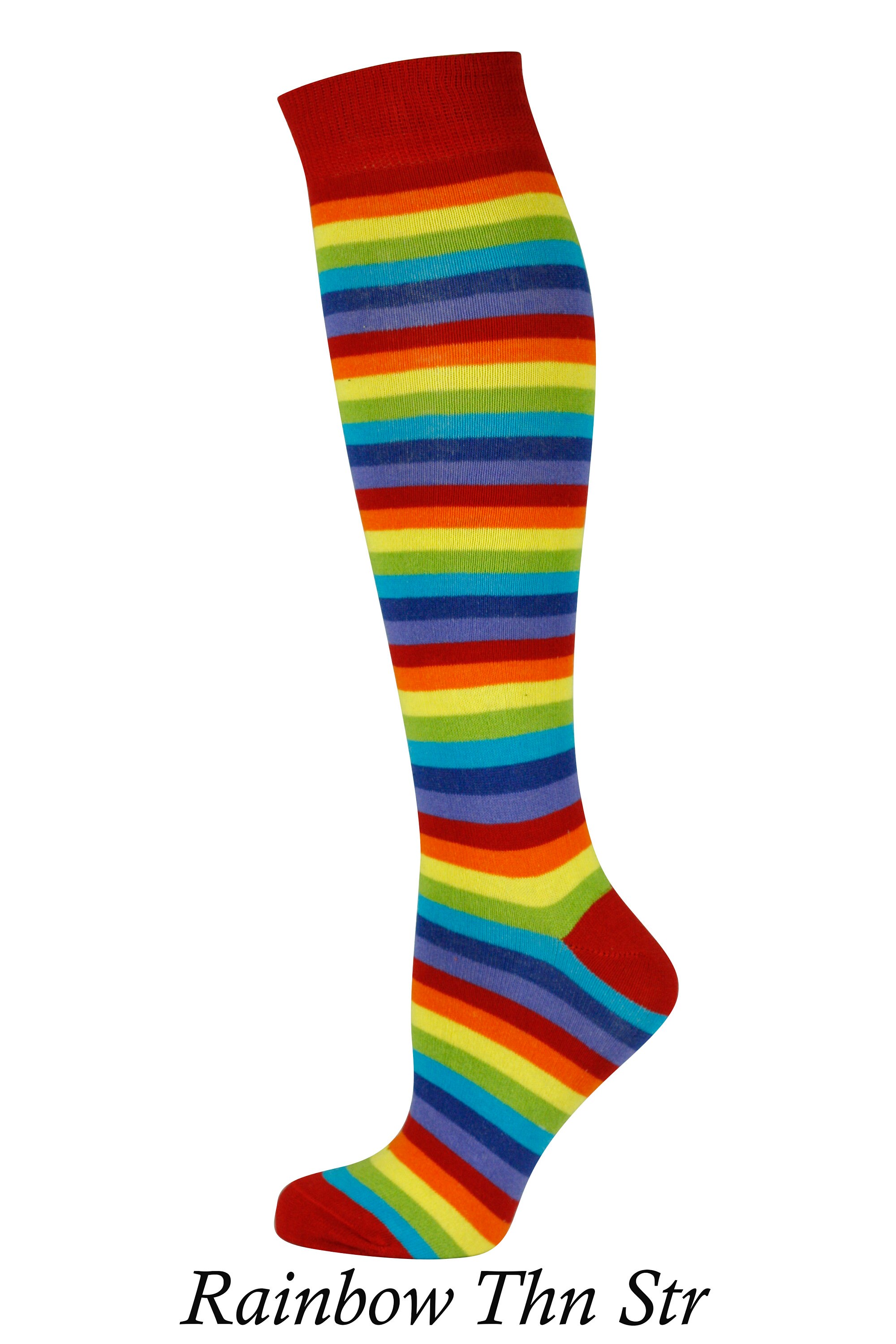 Mysocks Knee High Stripe Rainbow Socks | Etsy