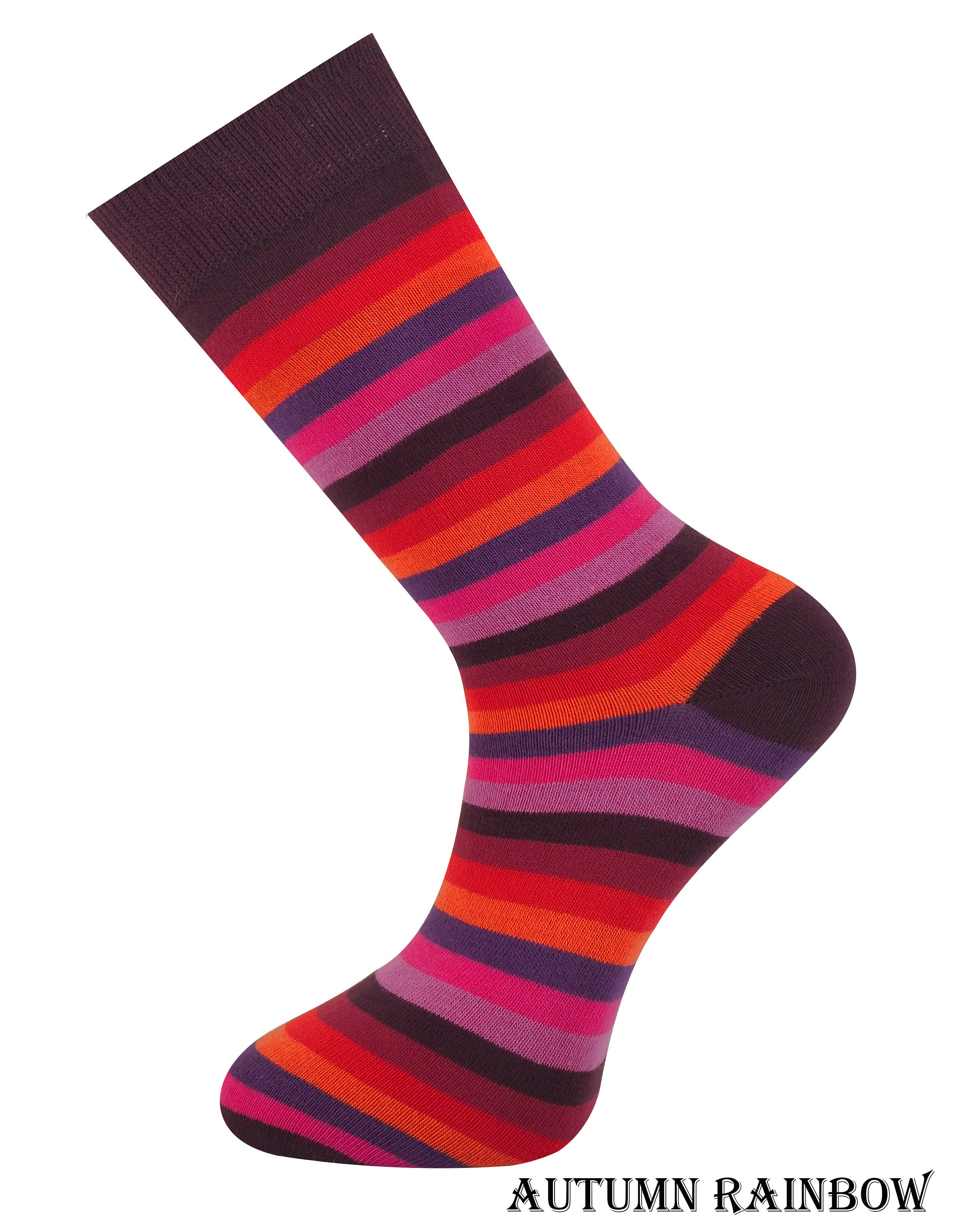 Mysocks Colourful Stripe Socks Seamless Toe Finest Combed Etsy