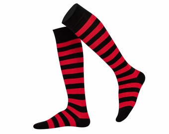 MYSOCKS Kniehohe gestreifte Socken