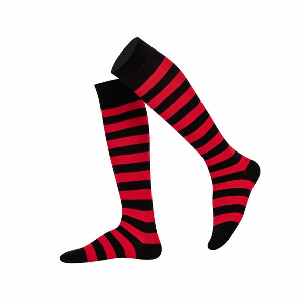 MYSOCKS Knee High Long Stripe Socks