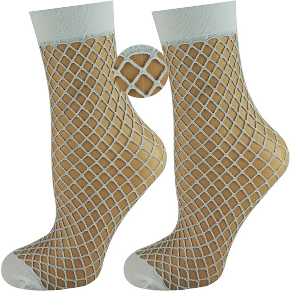 Mysocks 2 Pairs Fishnet Socks Size 4 6 Etsy Canada