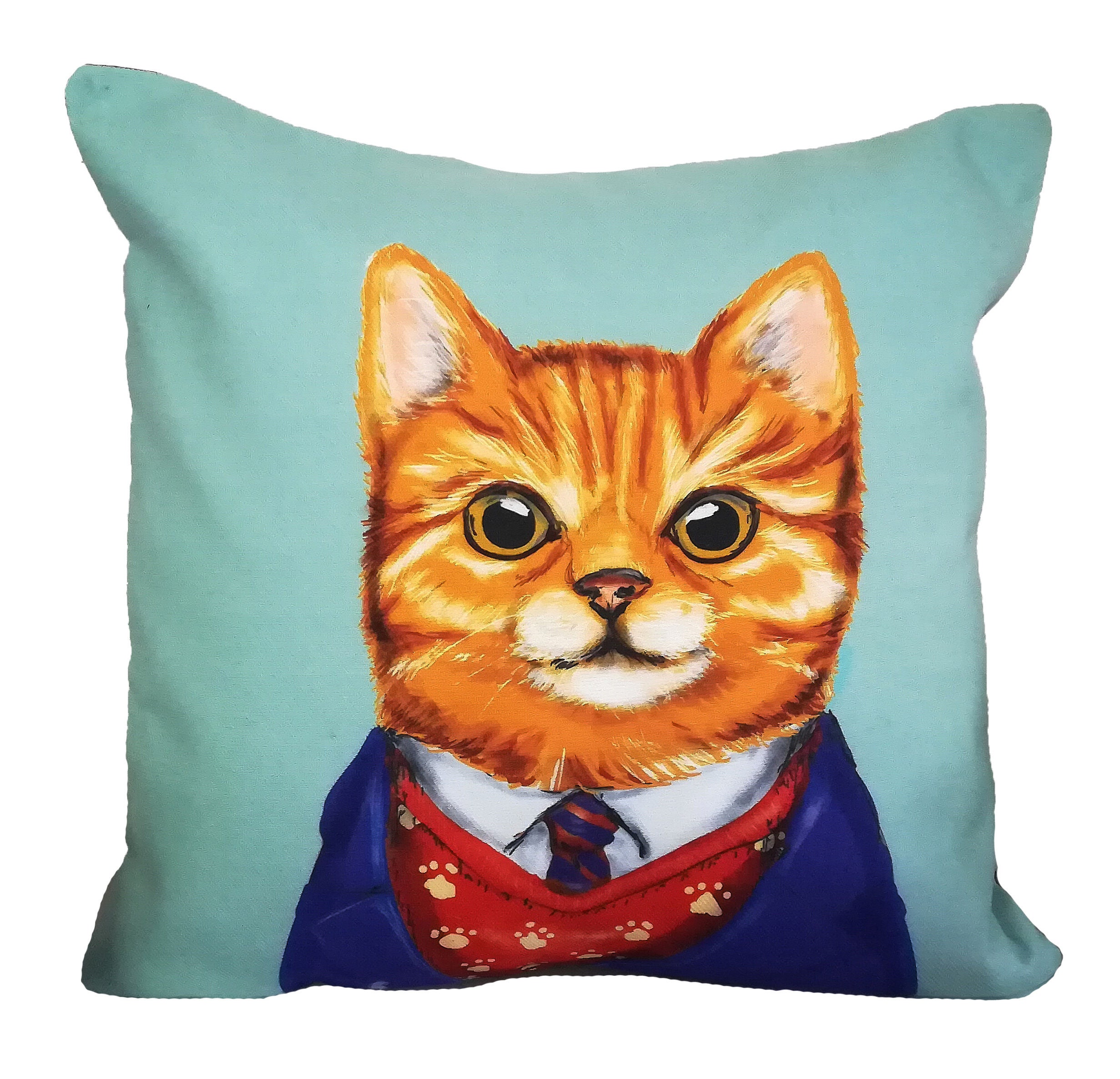 Cushion Cover Ginger Cat Design Etsy