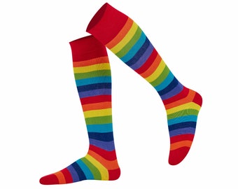 Mysocks Knee High Stripe Rainbow Socks