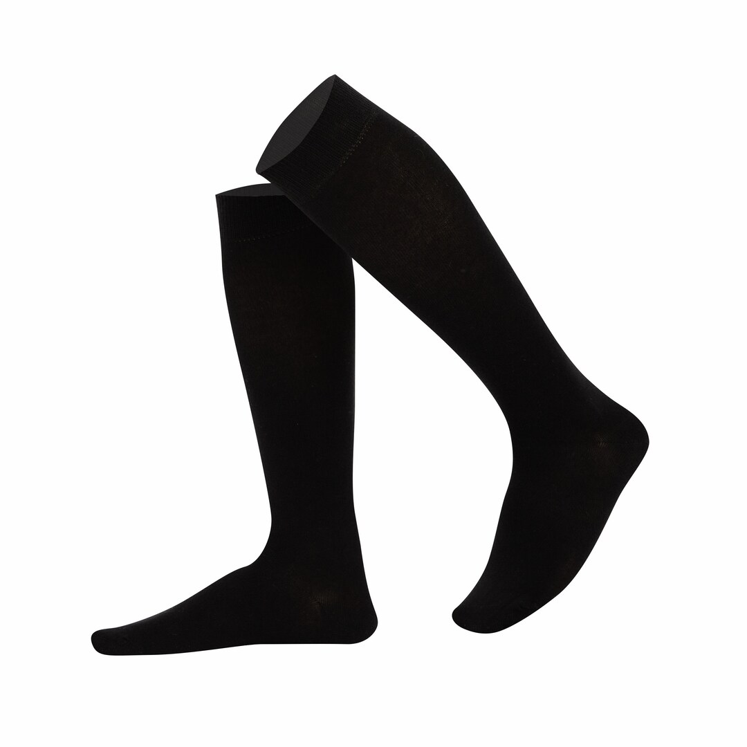 Mysocks Knee High Plain Socks Dark Colour - Etsy