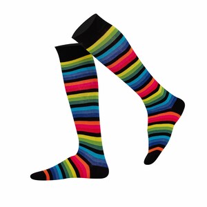 Mysocks Knee High Stripe Rainbow Socks - Etsy UK