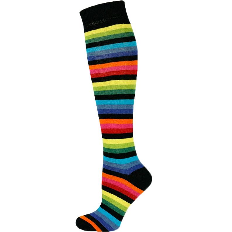 Mysocks 5 Pairs Knee High Socks Stripe