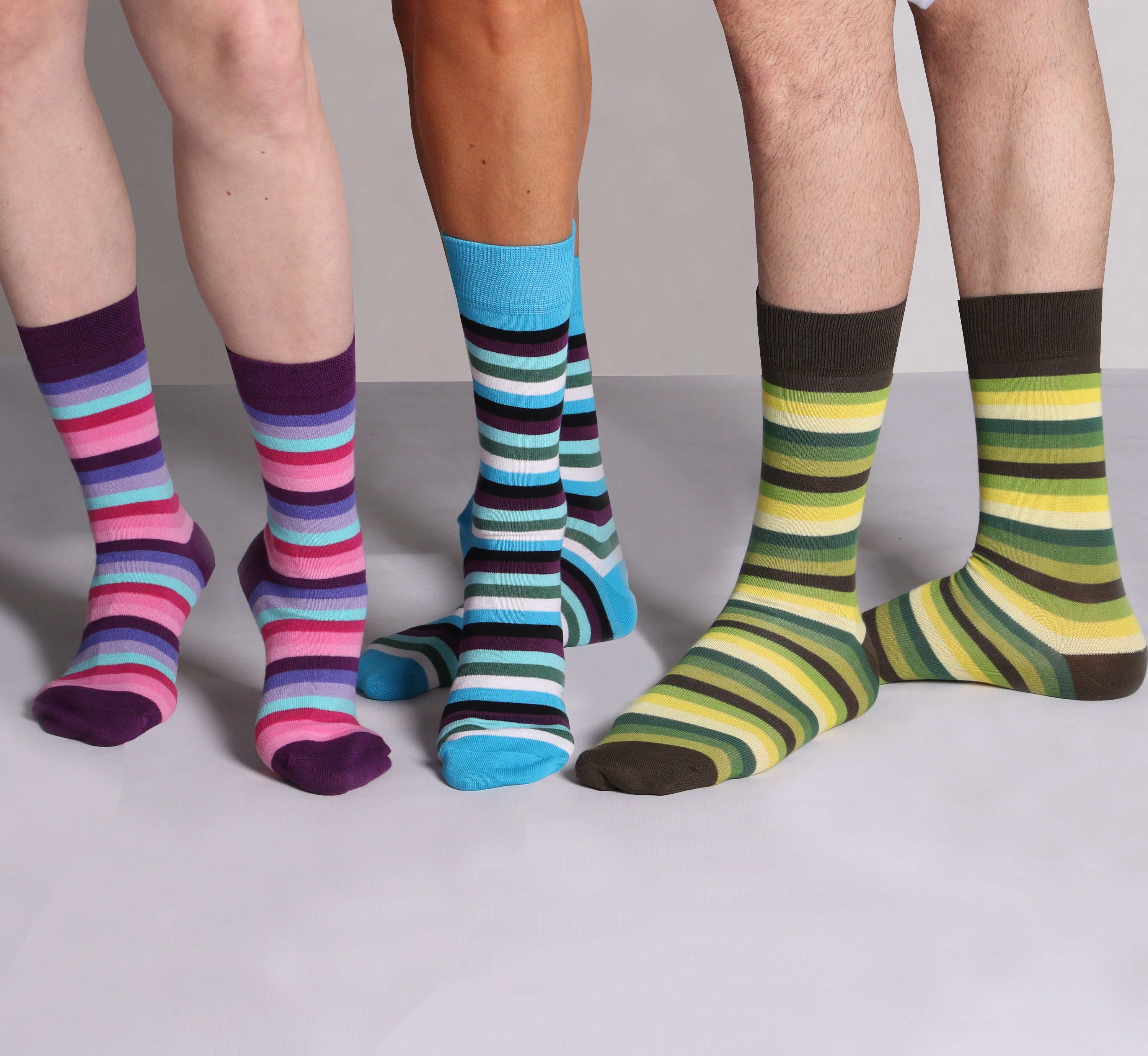 Mysocks Colourful Stripe Socks Seamless Toe Finest Combed | Etsy
