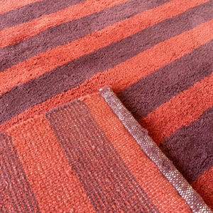 Handmade Red Moroccan Rug - Berber Burgundy Rug image 6