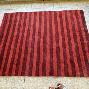 Handmade Red Moroccan Rug - Berber Burgundy Rug image 4