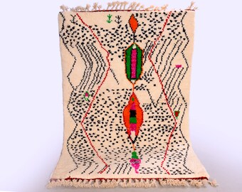 Moroccan Rug Beni Ourain Rug Colorful Kids Rug