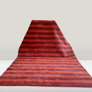 Handmade Red Moroccan Rug - Berber Burgundy Rug image 3