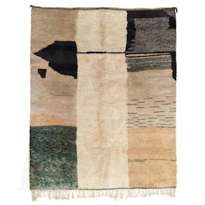 Moroccan Brown Modern Mrirt rug, large area rug , 8x10 rugs for living room , Beni Ourain wool rug