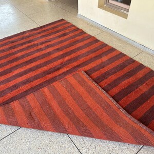 Handmade Red Moroccan Rug - Berber Burgundy Rug image 9