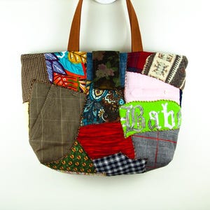 Shoulder Bag Colorful Patchwork Multicolor Hand Stitched Patchwork Top Handle Bag Upcycled Fabric Bag Boho Hippie Artisan Bag